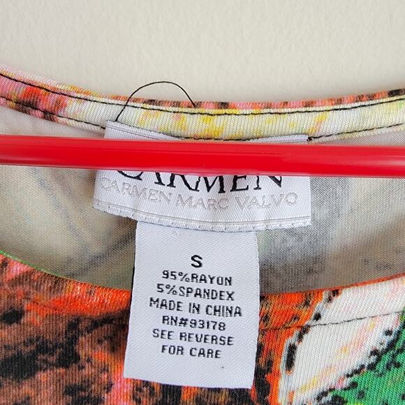 Carmen Marc Valvo Multicolor Floral Sheath Dress - Picture 4 of 4